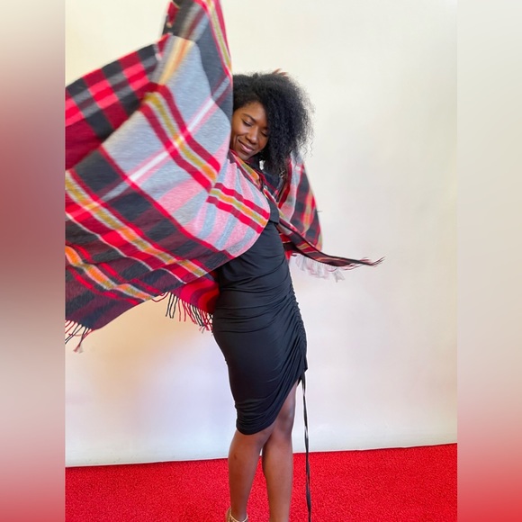 Vivienne Westwood BRAND NEW AW16 PONCHO WITH SCARVES attached Red Tartan - Picture 8 of 15